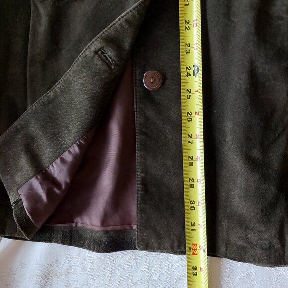 Danier Vintage Suede Leather Blazer Jacket, Size S(Long) - Picture 8 of 12